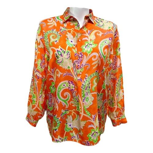 Pre-owned Ralph Lauren Silk Blouse In Orange