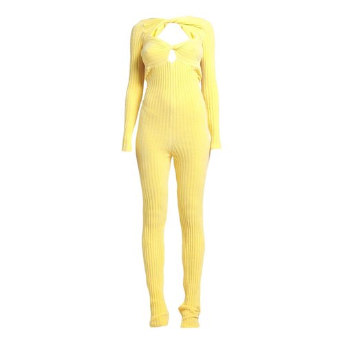 Pre-owned Msgm Jumpsuit In Yellow