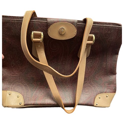 Pre-owned Etro Leather Handbag In Brown