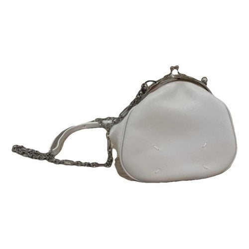 Pre-owned Maison Margiela Leather Handbag In White