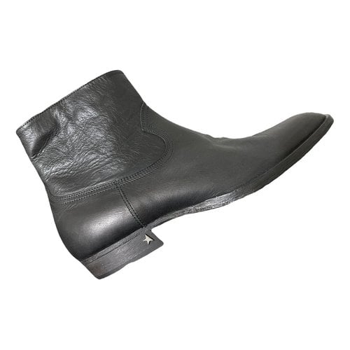Pre-owned Golden Goose Leather Boots In Black