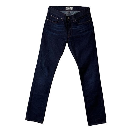Pre-owned Acne Studios Straight Jeans In Navy