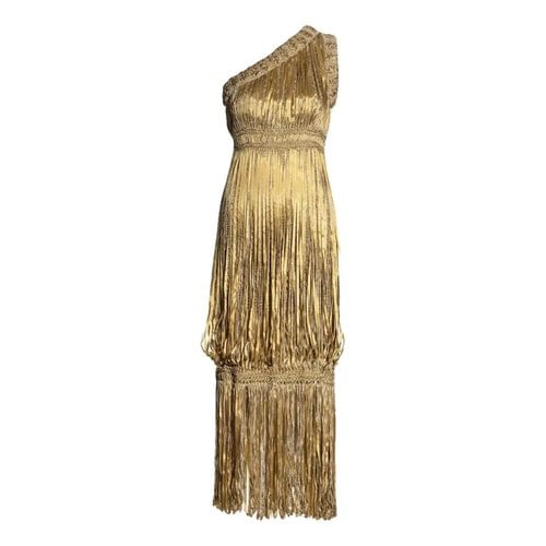 Pre-owned Chanel Maxi Dress In Gold