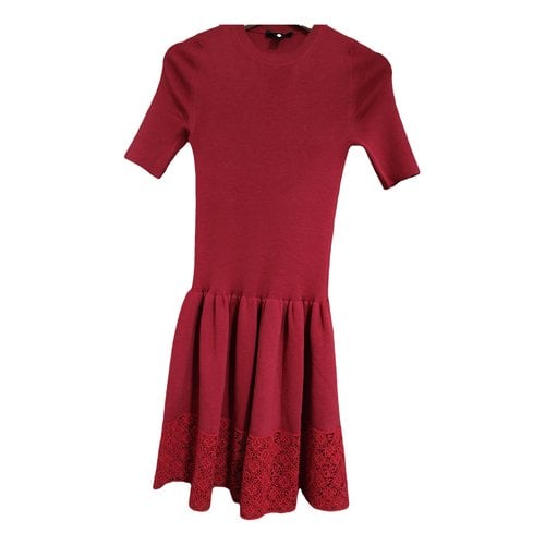 Pre-owned Louis Vuitton Wool Mid-length Dress In Red