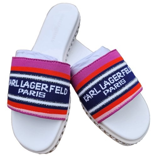 Pre-owned Karl Lagerfeld Cloth Sandal In Multicolour