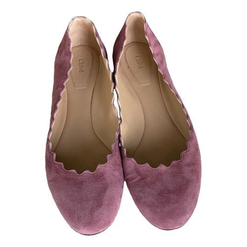 Pre-owned Chloé Lauren Ballet Flats In Pink