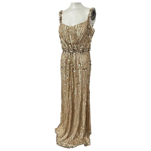 Pre-owned Jenny Packham Maxi Dress In Gold