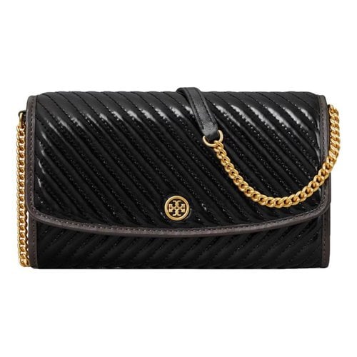 Pre-owned Tory Burch Patent Leather Clutch Bag In Black