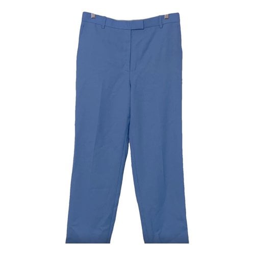 Pre-owned The Row Wool Straight Pants In Blue
