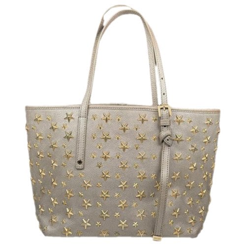 Pre-owned Jimmy Choo Leather Tote In Gold