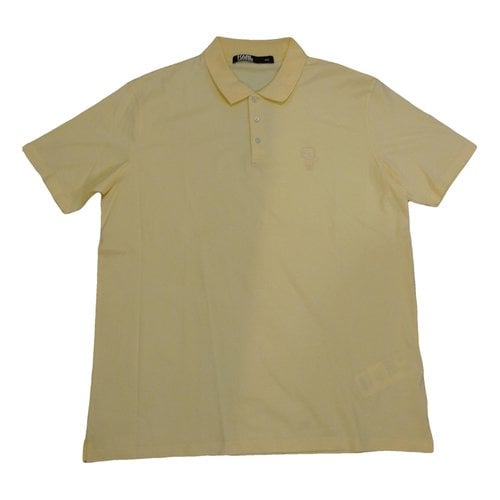 Pre-owned Karl Lagerfeld Polo Shirt In Yellow