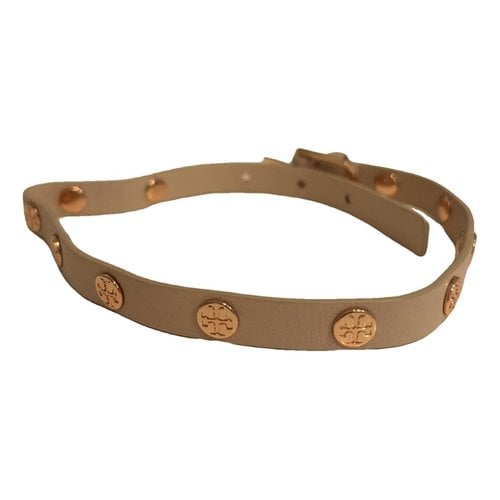 Pre-owned Tory Burch Leather Bracelet In Pink