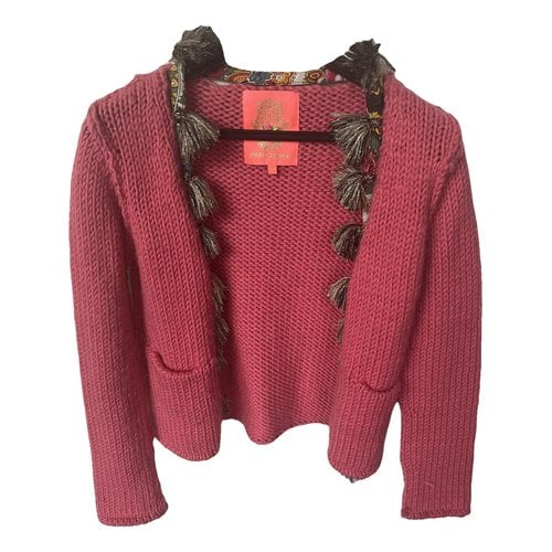 Pre-owned Manoush Wool Cardigan In Pink