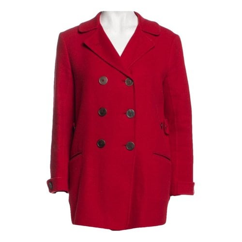 Pre-owned Jil Sander Cashmere Coat In Red