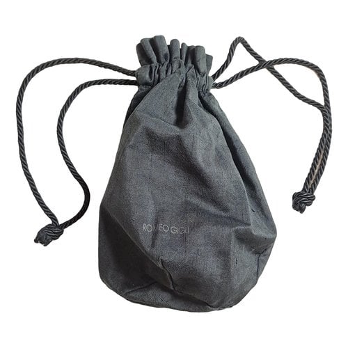 Pre-owned Romeo Gigli Silk Clutch Bag In Black