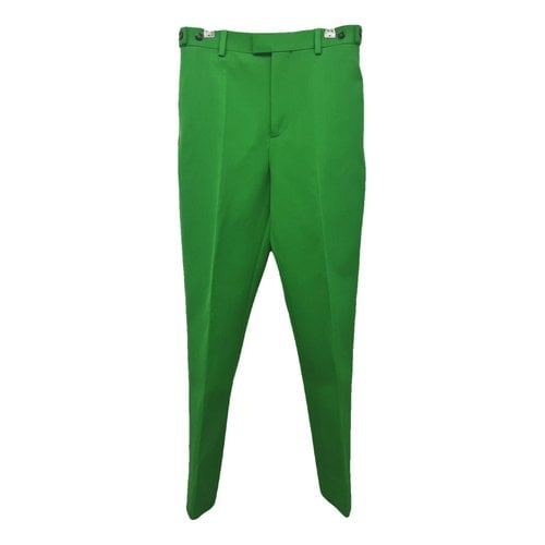 Pre-owned Bottega Veneta Wool Trousers In Green