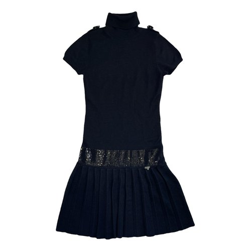 Pre-owned Liujo Cashmere Mini Dress In Black