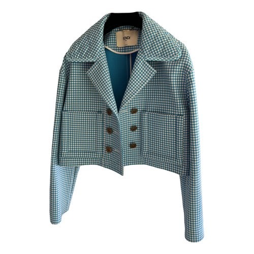 Pre-owned Fendi Wool Blazer In Blue