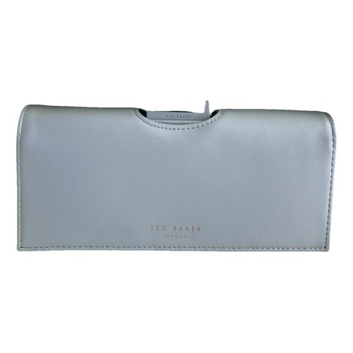 Pre-owned Ted Baker Leather Clutch Bag In Blue
