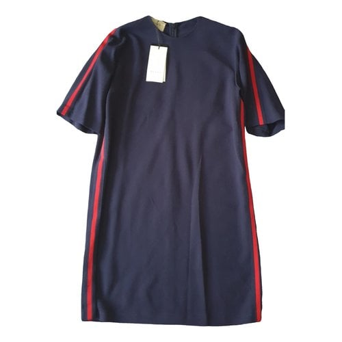 Pre-owned Gucci Mini Dress In Navy