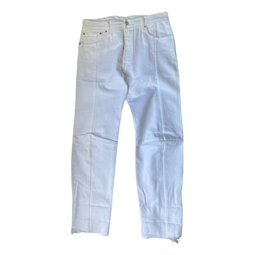 Pre-owned Vetements Straight Jeans In White