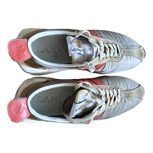 Pre-owned Lanvin Low Trainers In Khaki