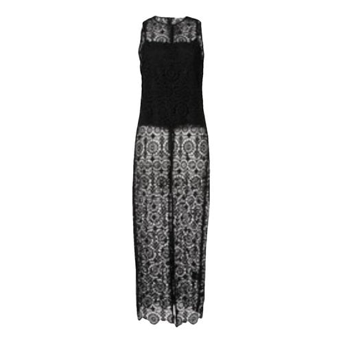 Pre-owned Alice And Olivia Lace Maxi Dress In Black