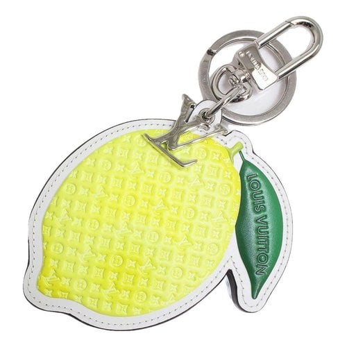 Pre-owned Louis Vuitton Leather Bag Charm In Yellow