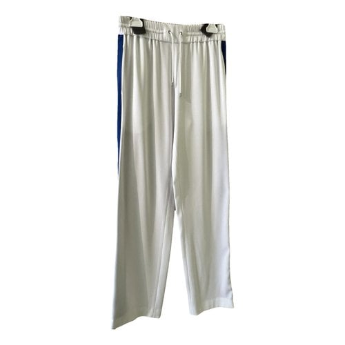 Pre-owned Kenzo Tiger Trousers In White