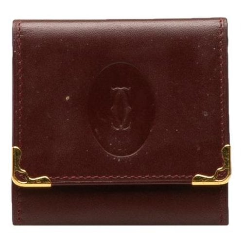 Pre-owned Cartier Leather Wallet In Gold
