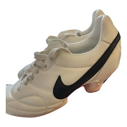 Pre-owned Nike X Comme Des Garçons Leather Heels In White