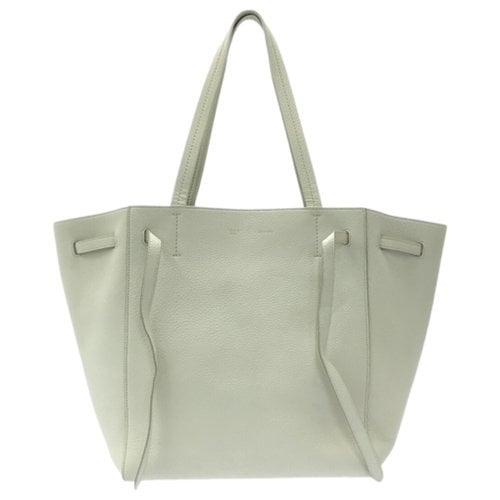 Pre-owned Celine Leather Tote In White