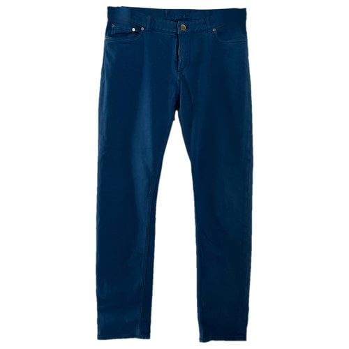 Pre-owned Loro Piana Slim Pants In Blue