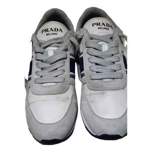 Pre-owned Prada Low Trainers In Grey