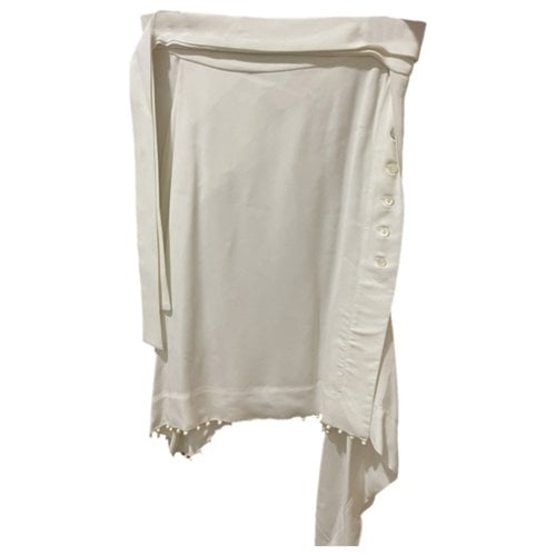 Pre-owned Rick Owens Mid-length Skirt In White