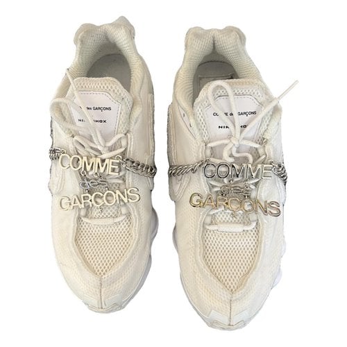 Pre-owned Nike X Comme Des Garçons Shox Cloth Trainers In White