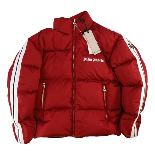 Pre-owned Palm Angels Puffer In Burgundy