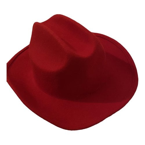 Pre-owned Pinko Wool Hat In Red