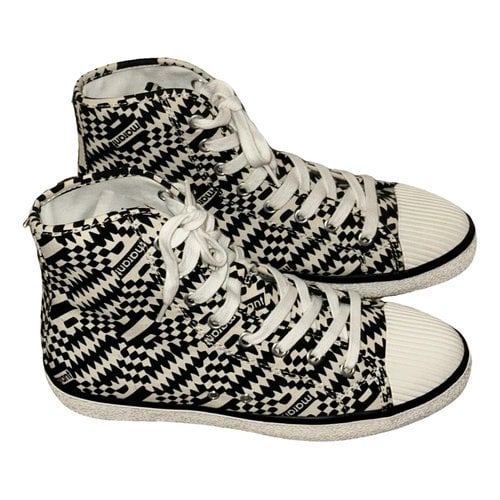 Pre-owned Isabel Marant Cloth Trainers In White