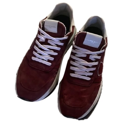 Pre-owned Philippe Model High Trainers In Red