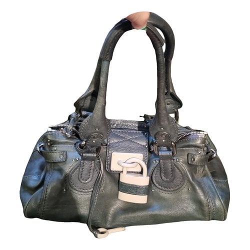Pre-owned Chloé Paddington Leather Handbag In Green