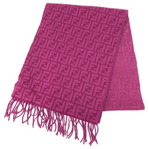 Pre-owned Fendi Wool Scarf In Pink