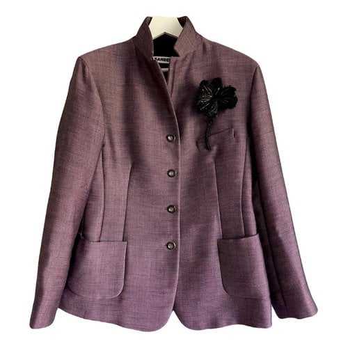 Pre-owned Jil Sander Wool Blazer In Purple