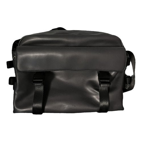 Pre-owned Trussardi Vegan Leather Bag In Grey