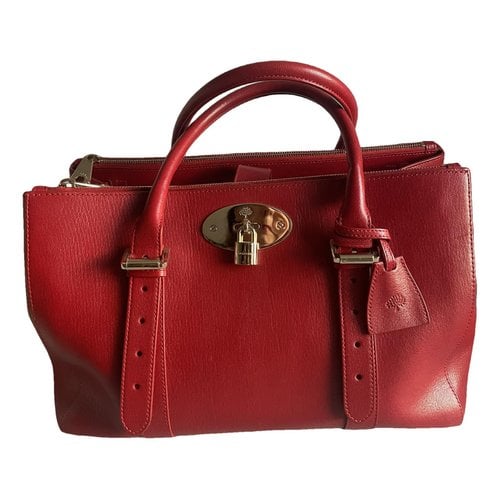 Pre-owned Mulberry Bayswater Leather Handbag In Red