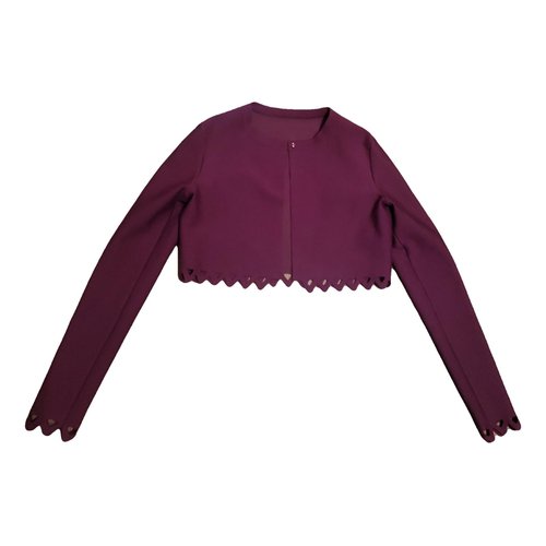 Pre-owned Alaïa Wool Blazer In Purple