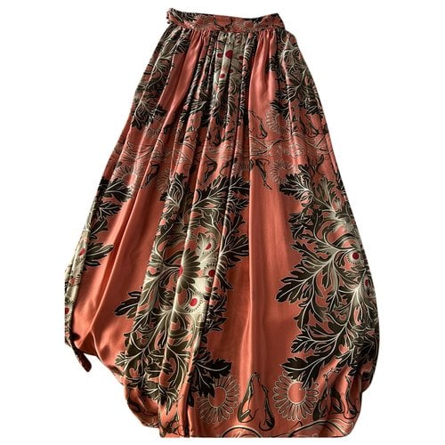 Pre-owned Trussardi Silk Skirt In Multicolour