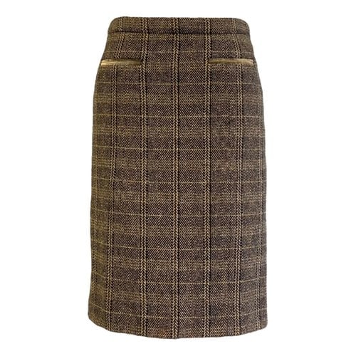 Pre-owned Etro Wool Mid-length Skirt In Brown