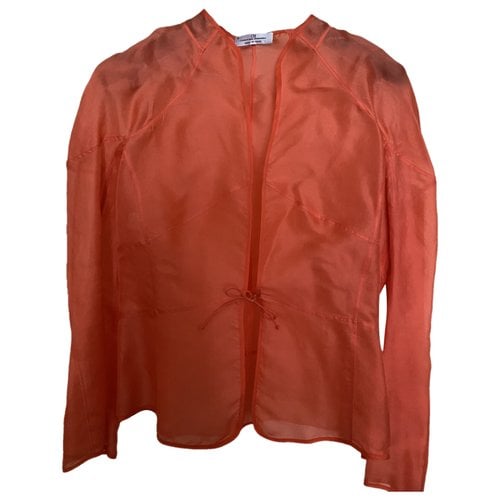 Pre-owned Carolina Herrera Silk Jacket In Orange