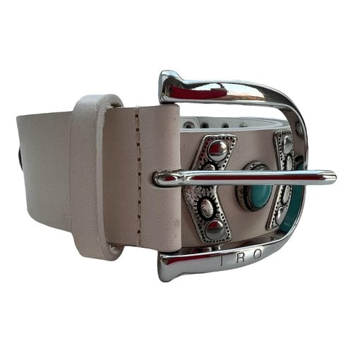 Pre-owned Iro Leather Belt In White